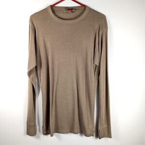 Kenyon Strata Thermal Shirt Mens Medium Brown Long Sleeve Base Layer USA Outdoor